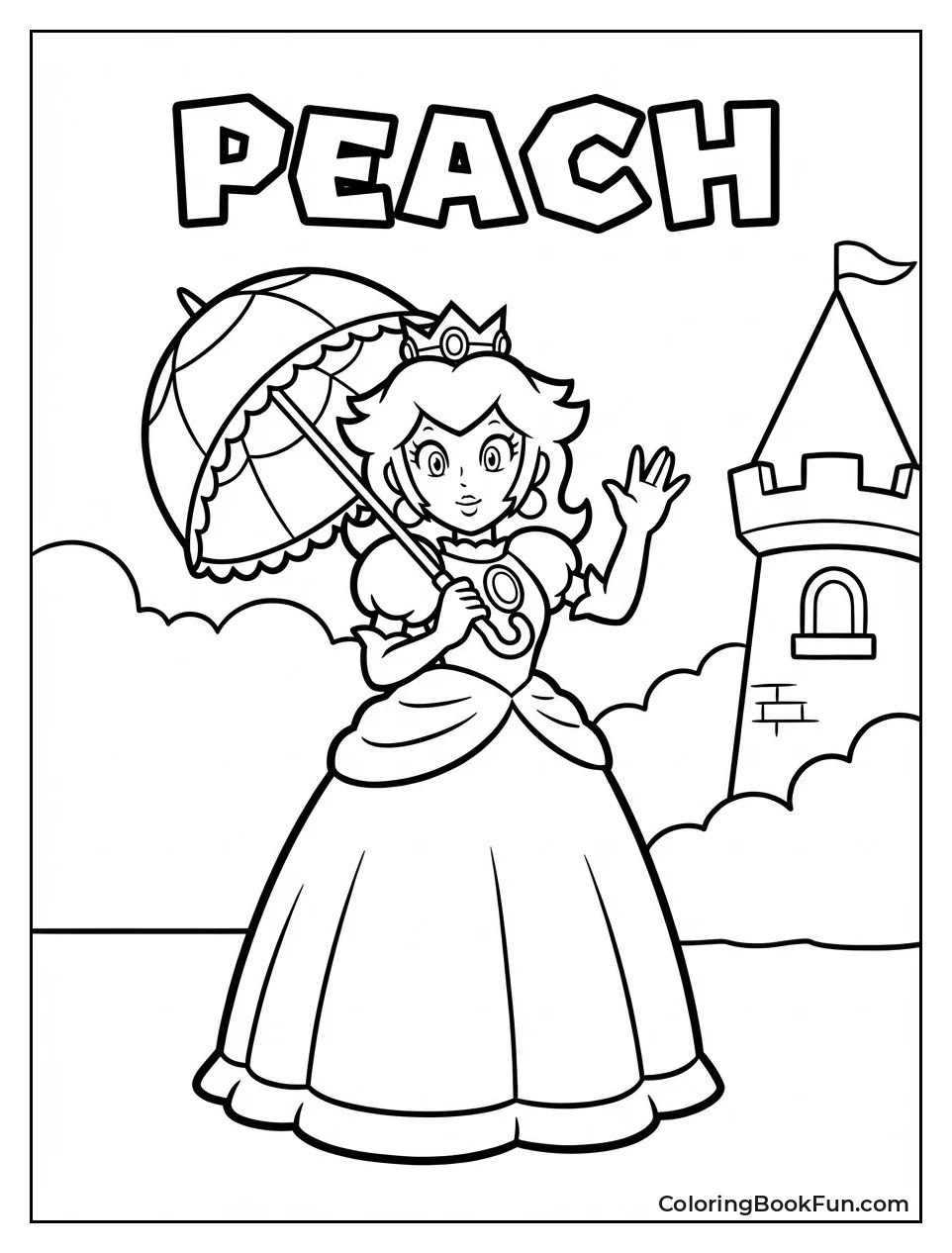 Princess Peach Waves Parasol