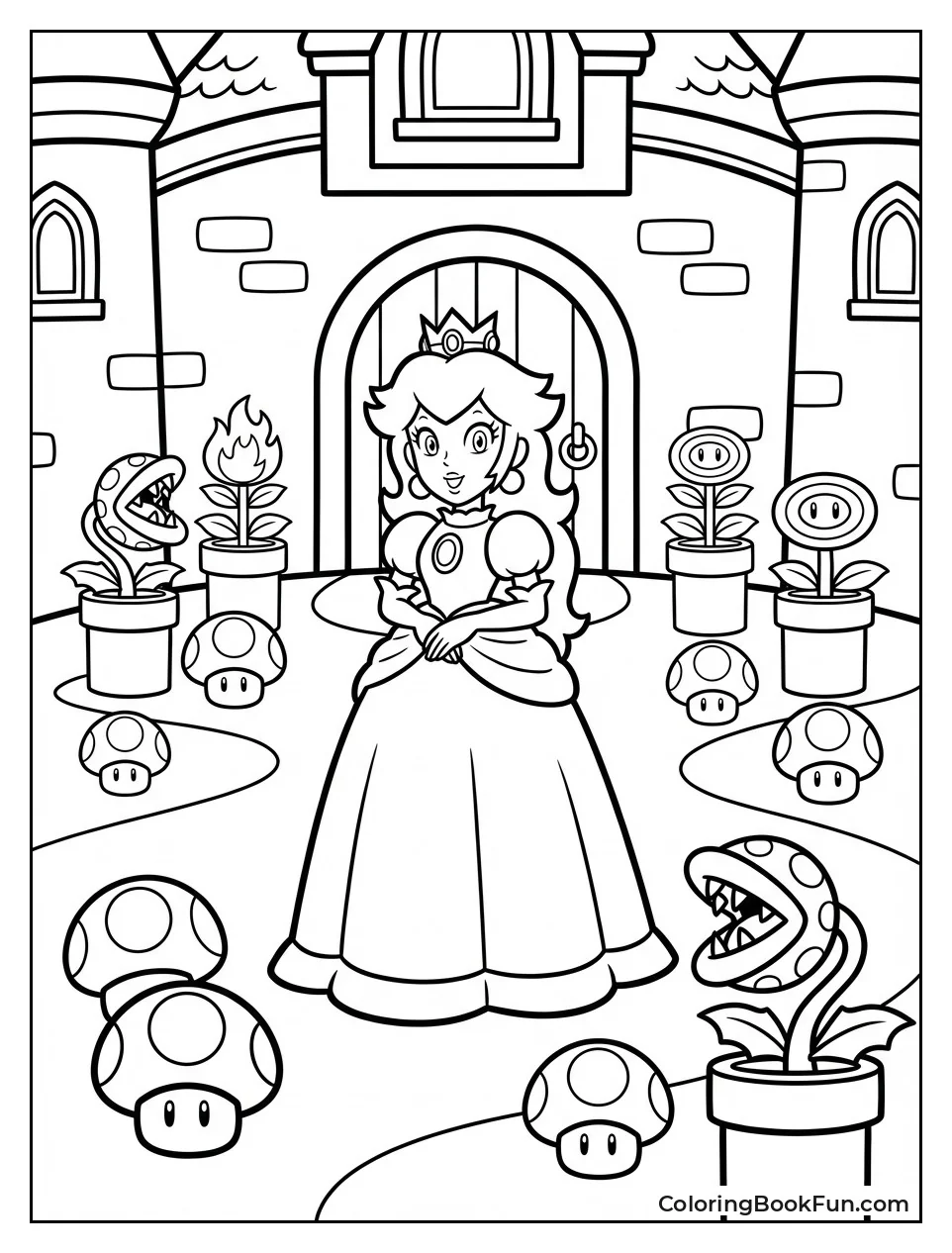 Peach Stands in Royal Garden