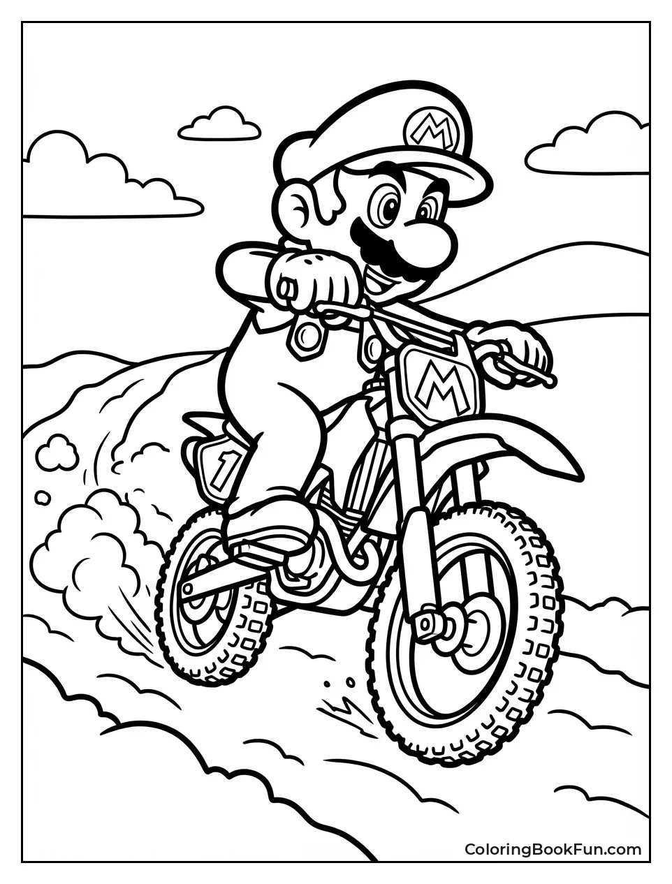 Mario Riding Dirt Bike