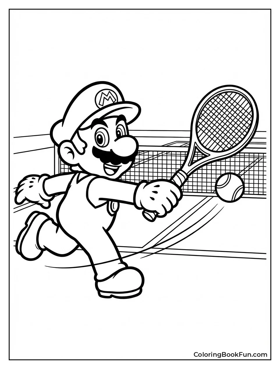 Mario Serves Tennis Ball