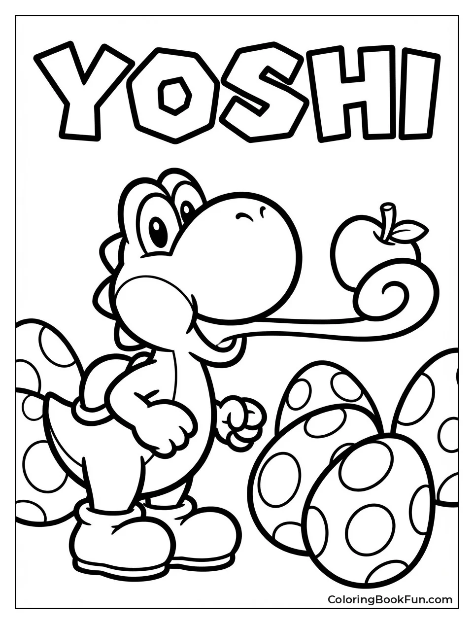 Yoshi Stretches Tongue for Fruit