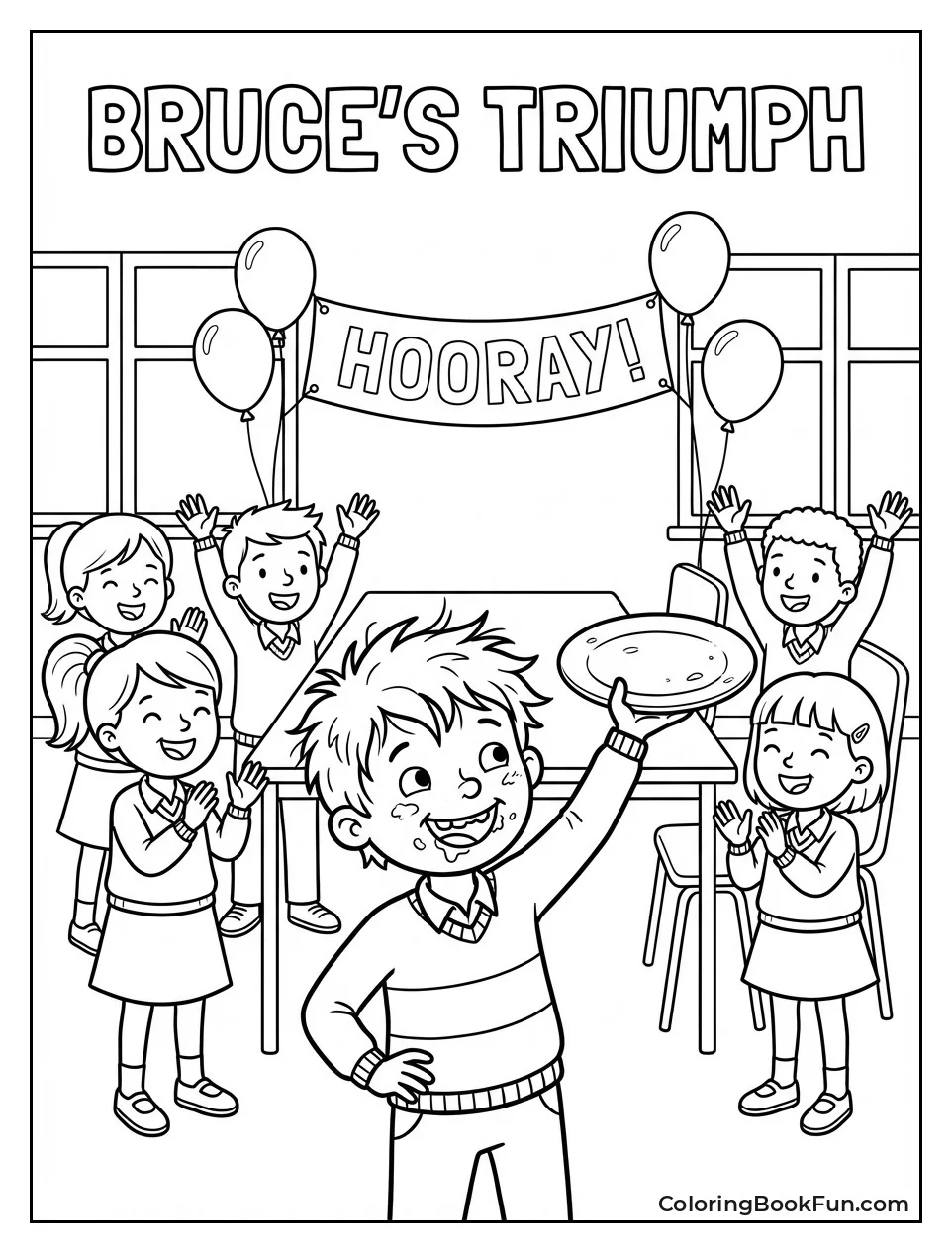 Class Cheers Bruce's Cake Win