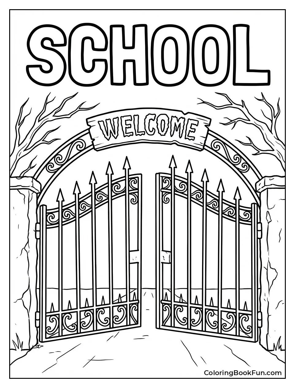 Intimidating Crunchem Hall Gates