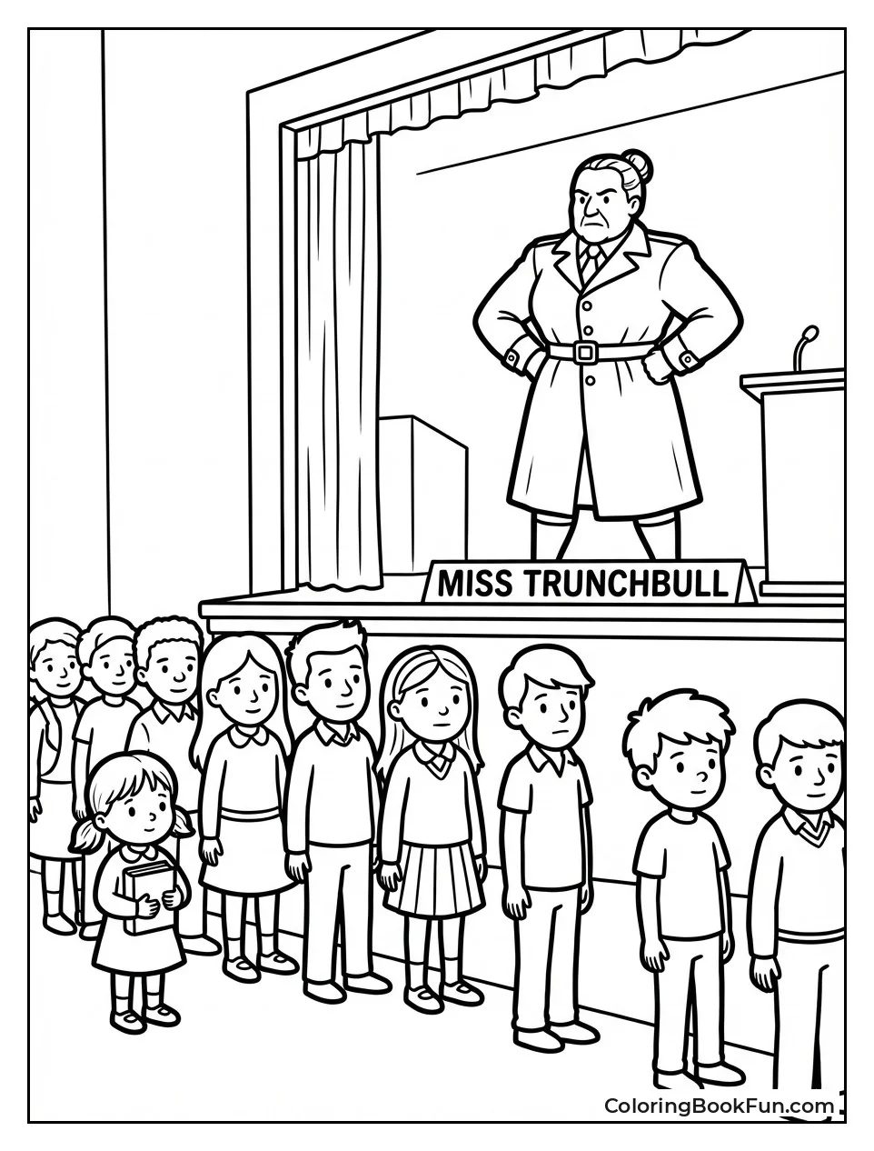 Kids Line Up in Assembly