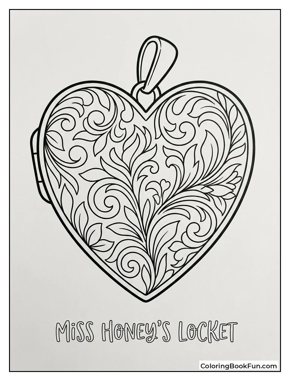 Heart Locket with Floral Patterns