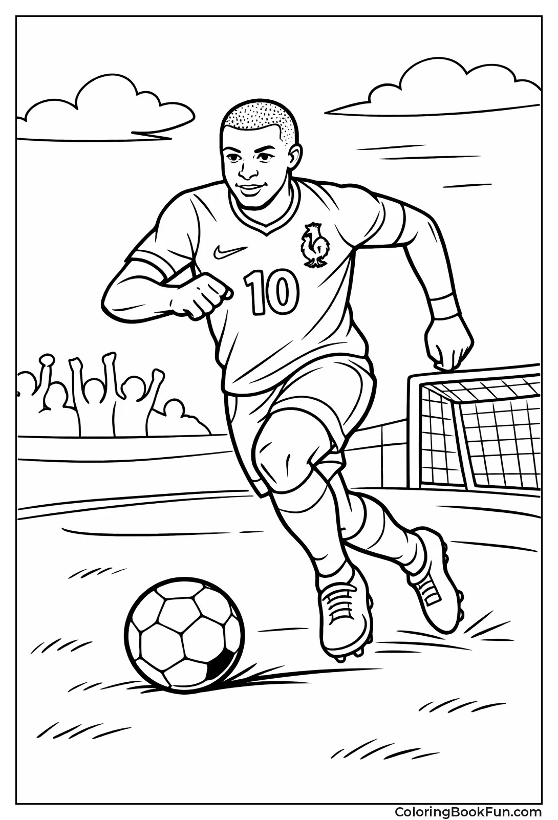 Mbappe Racing Down Field