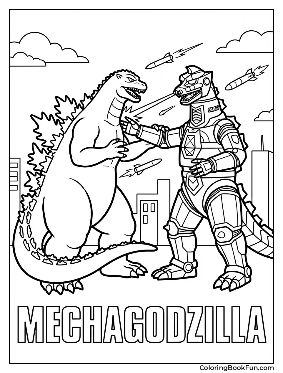 Godzilla Fights Mechagodzilla
