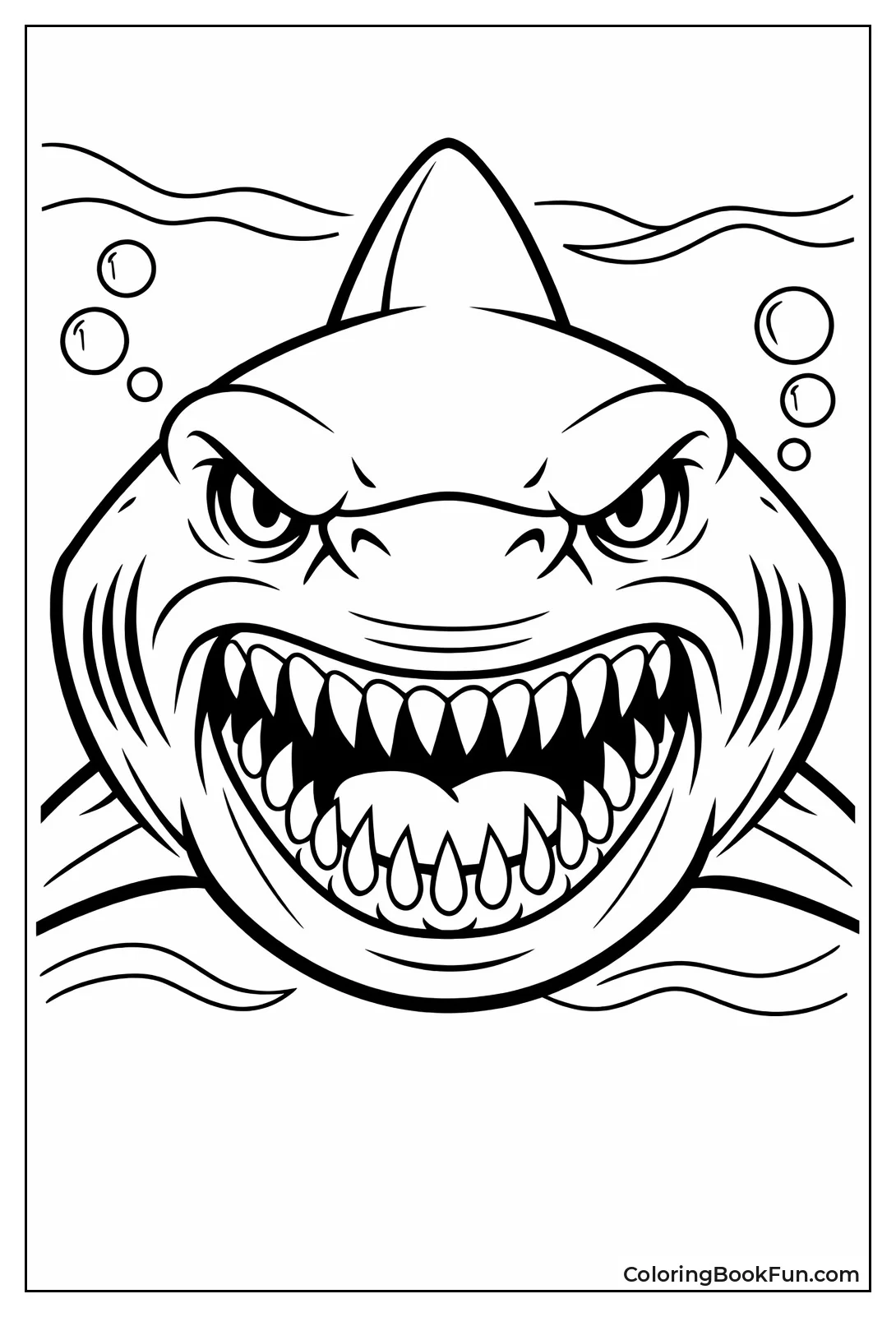 Snarling Megalodon Face