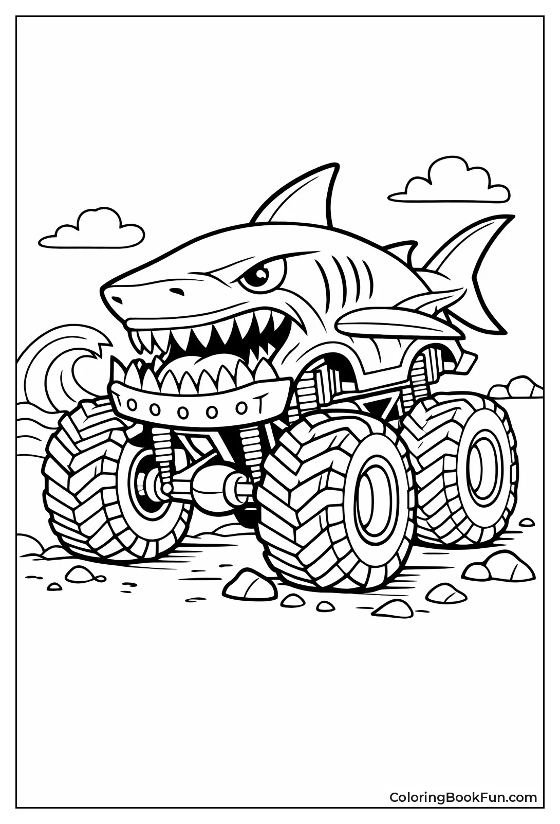 Rugged Megalodon Truck with Fin Spoiler