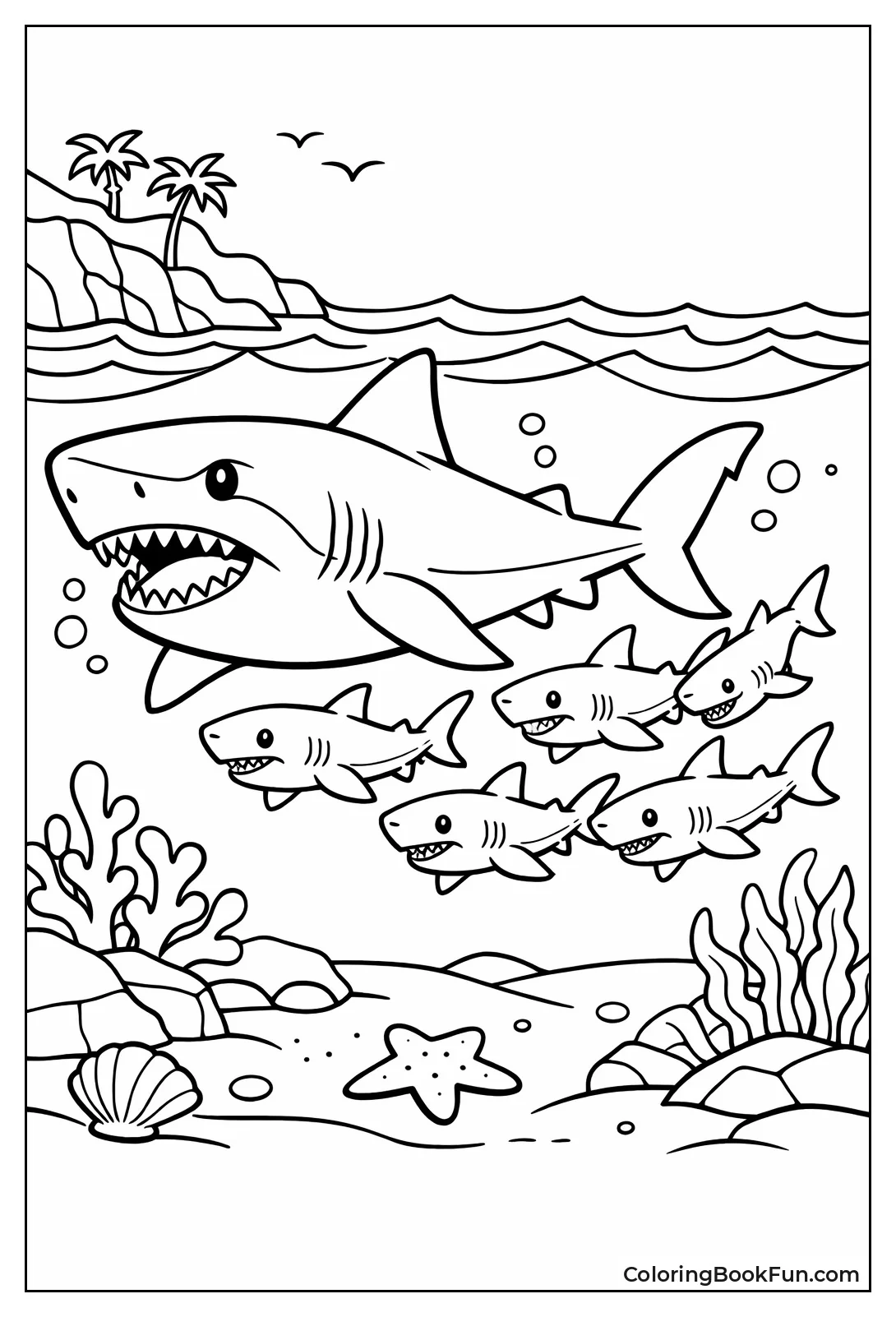 Mother Guards Baby Pups