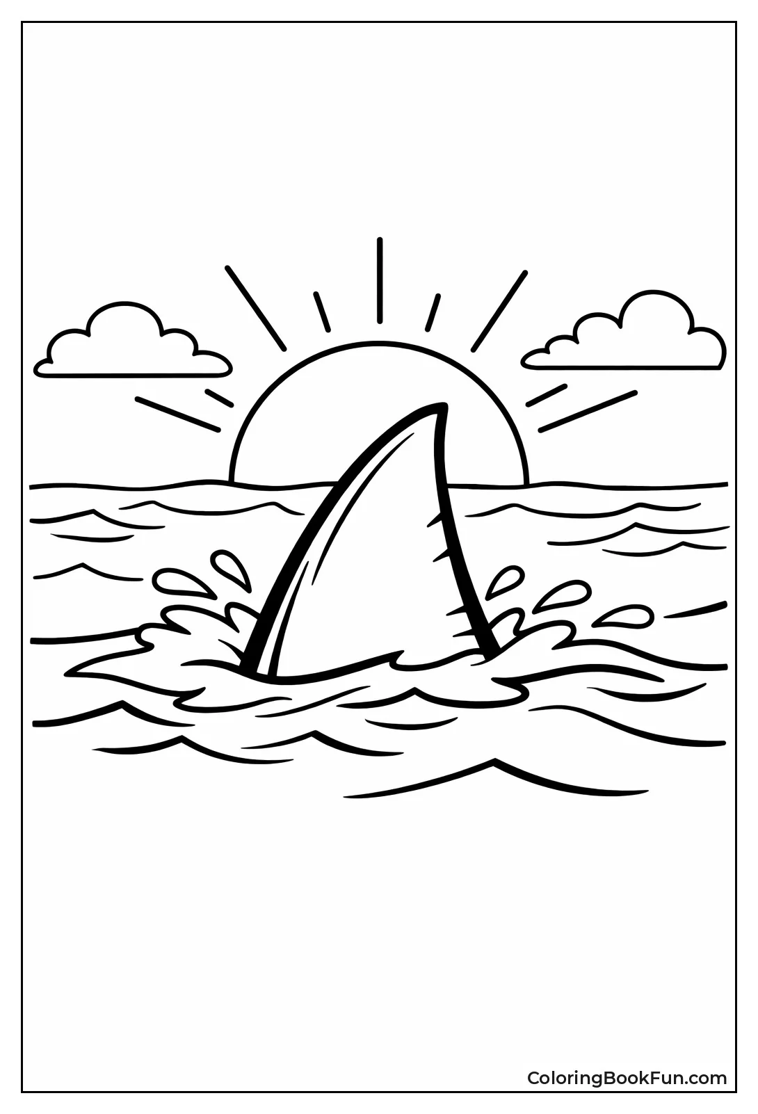 Megalodon Fin Cuts Sunset