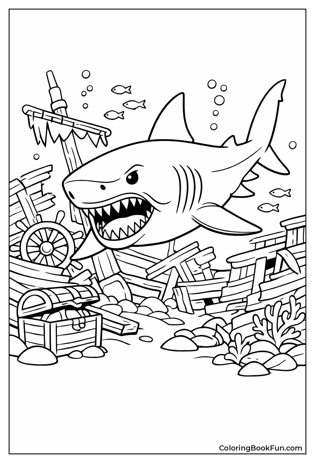 Megalodon Explores Shipwreck