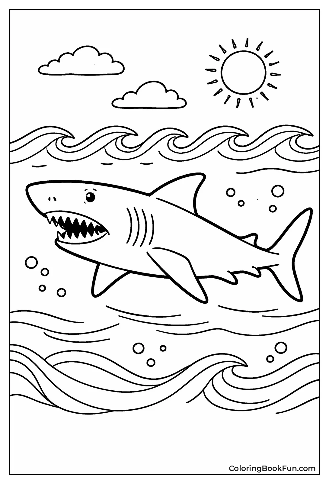 Megalodon Silhouette Side View