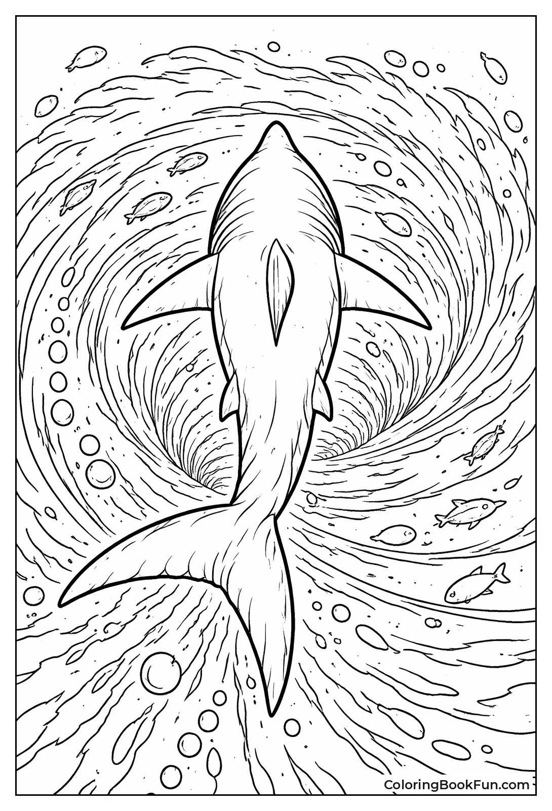 Megalodon Splashes Huge Tail