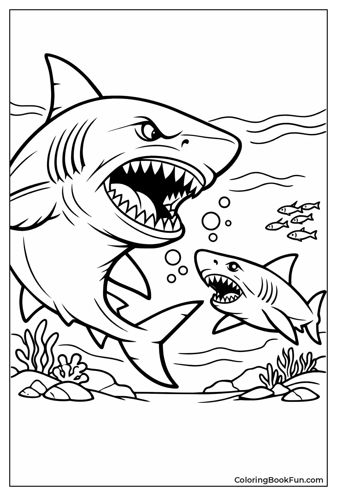 Megalodon Towers over Great White