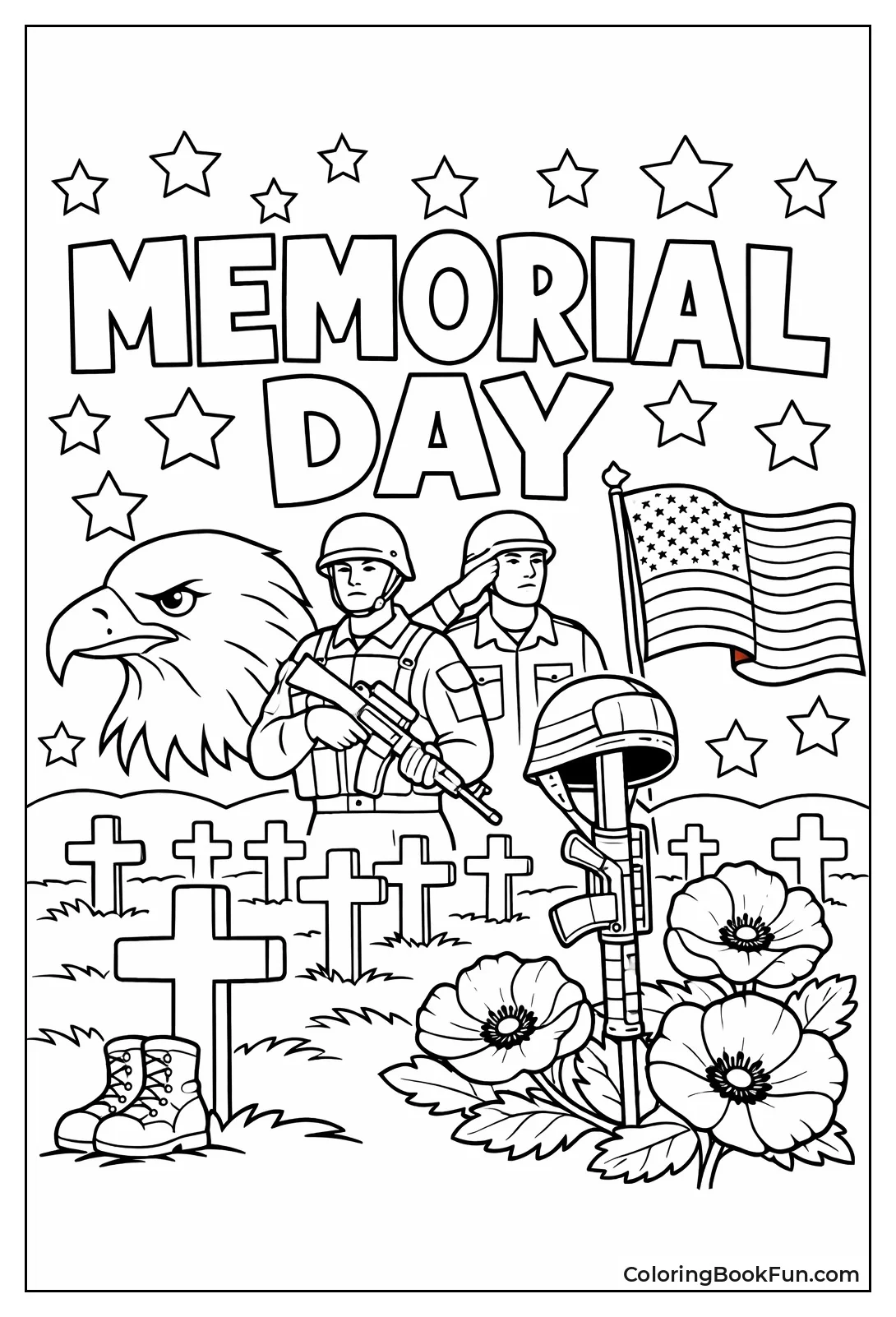 Memorial Day Banner Letters