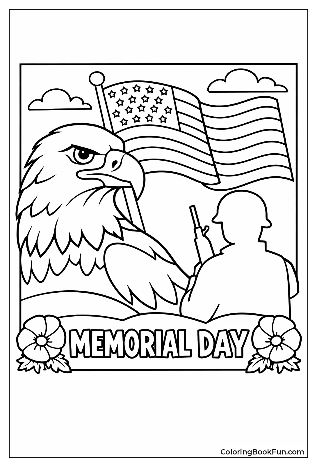 Easy Eagle Flag and Soldier