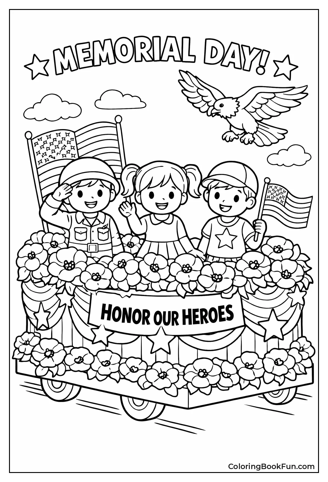 Kids on Flower Parade Float