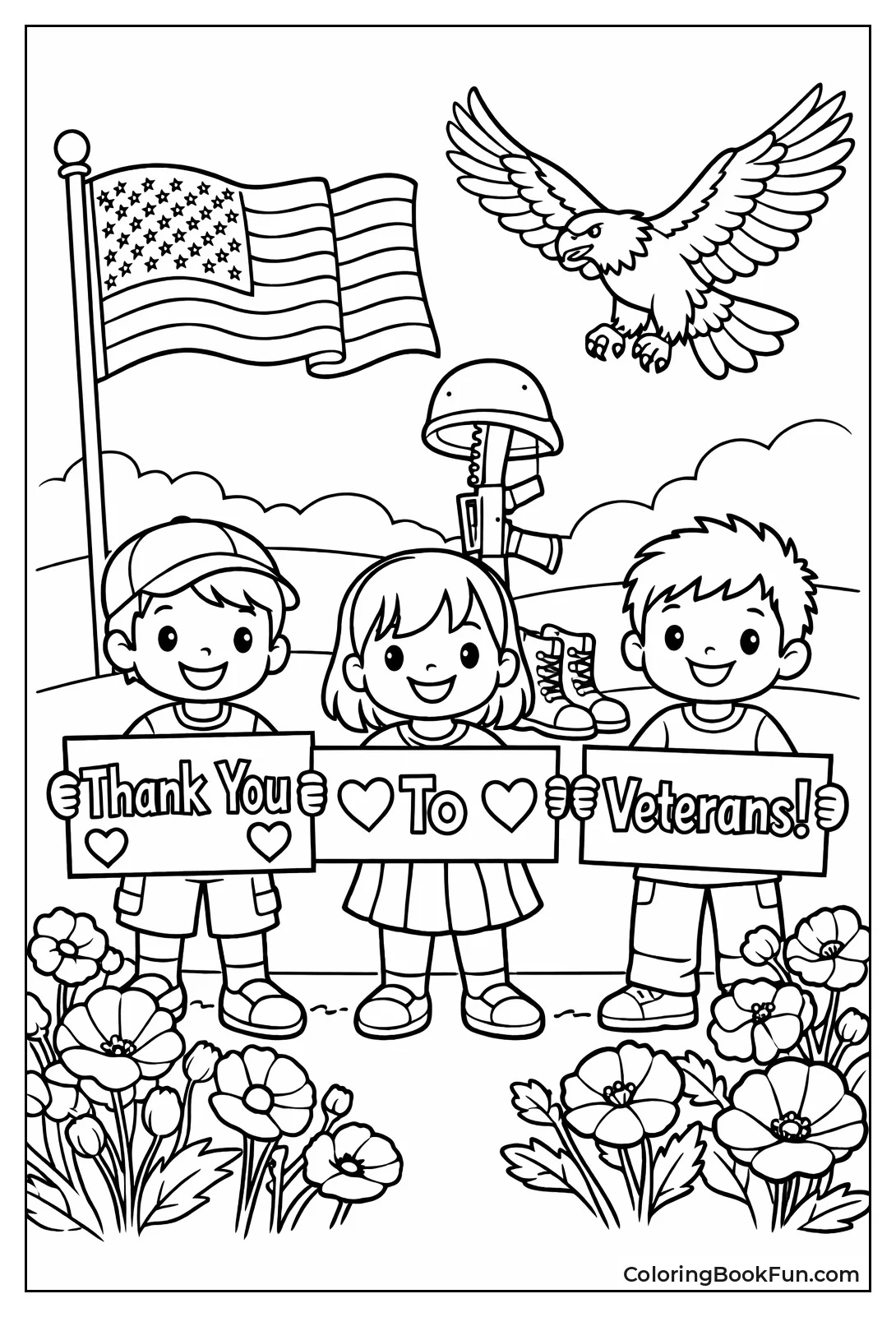 Kids with Thank You Signs