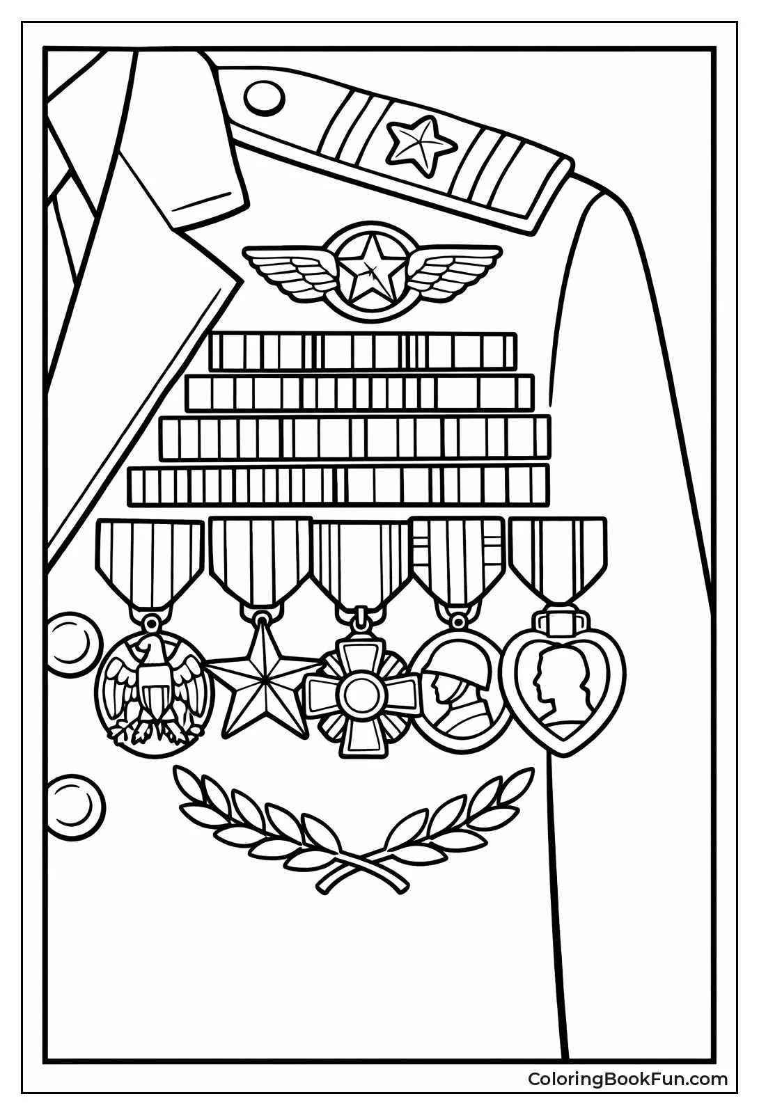 Military Medals on Uniform