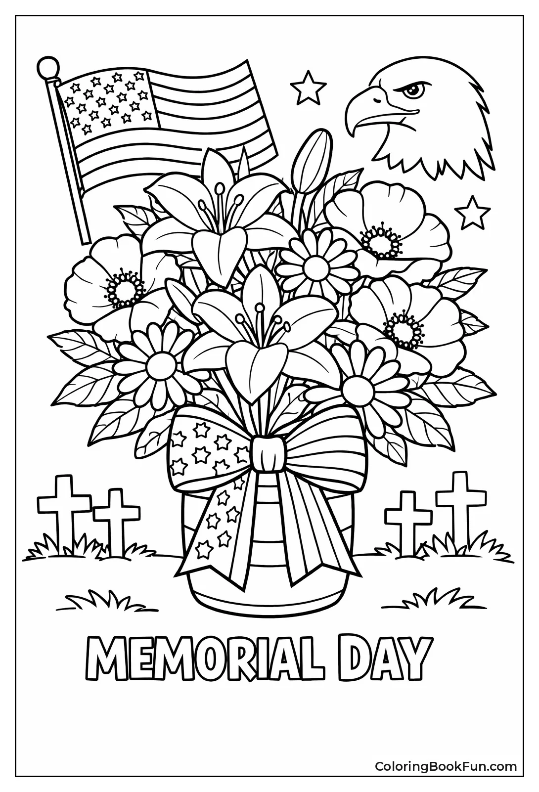 Red White Blue Flower Bouquet