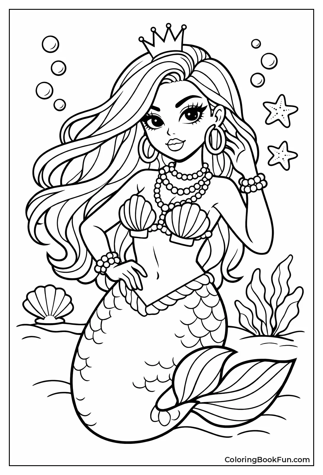 Mermaid Baddie Wears Pearl Top