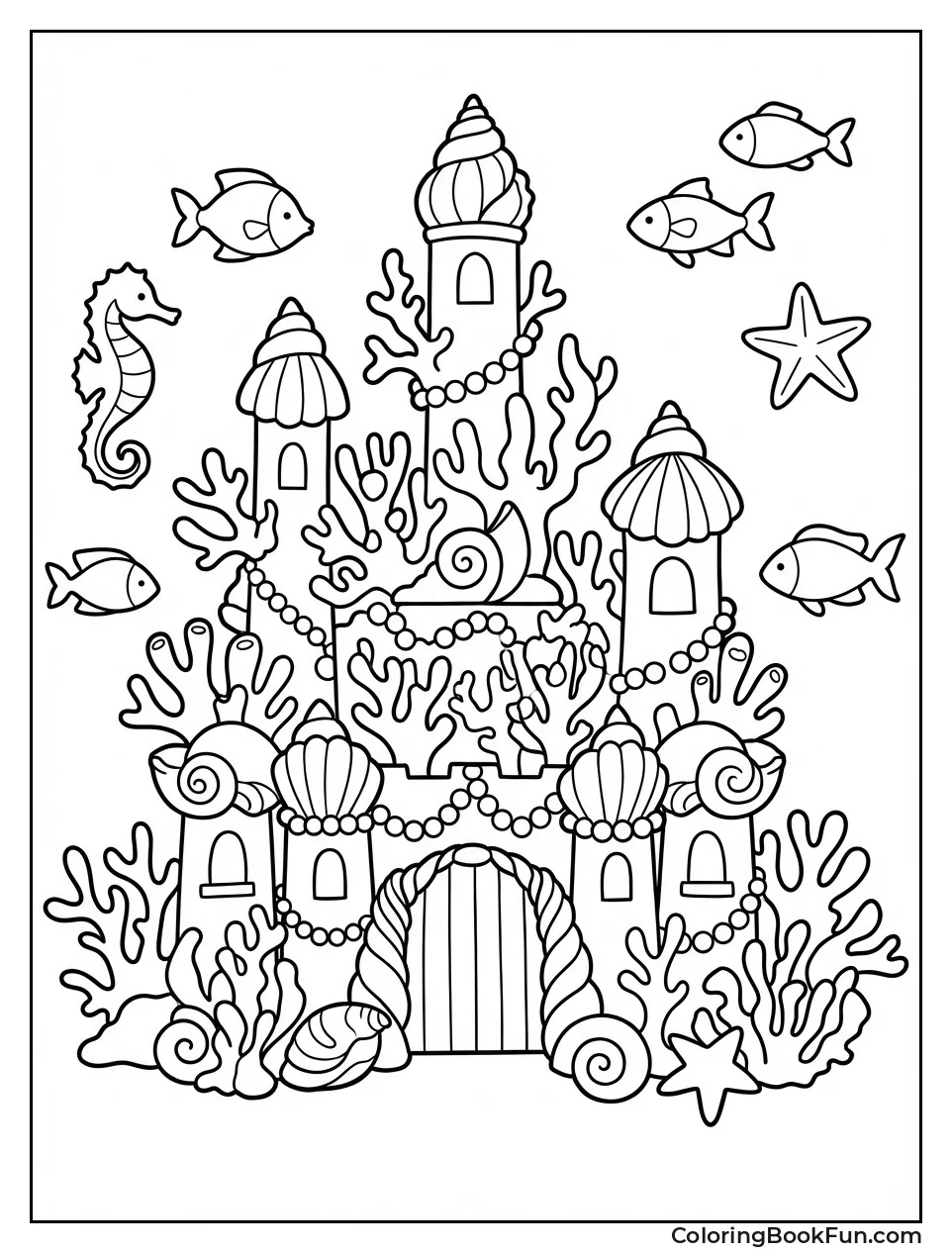 Coral Castle with Swimming Fish