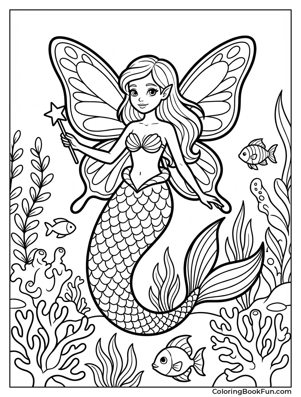 Mermaid Fairy with Wings