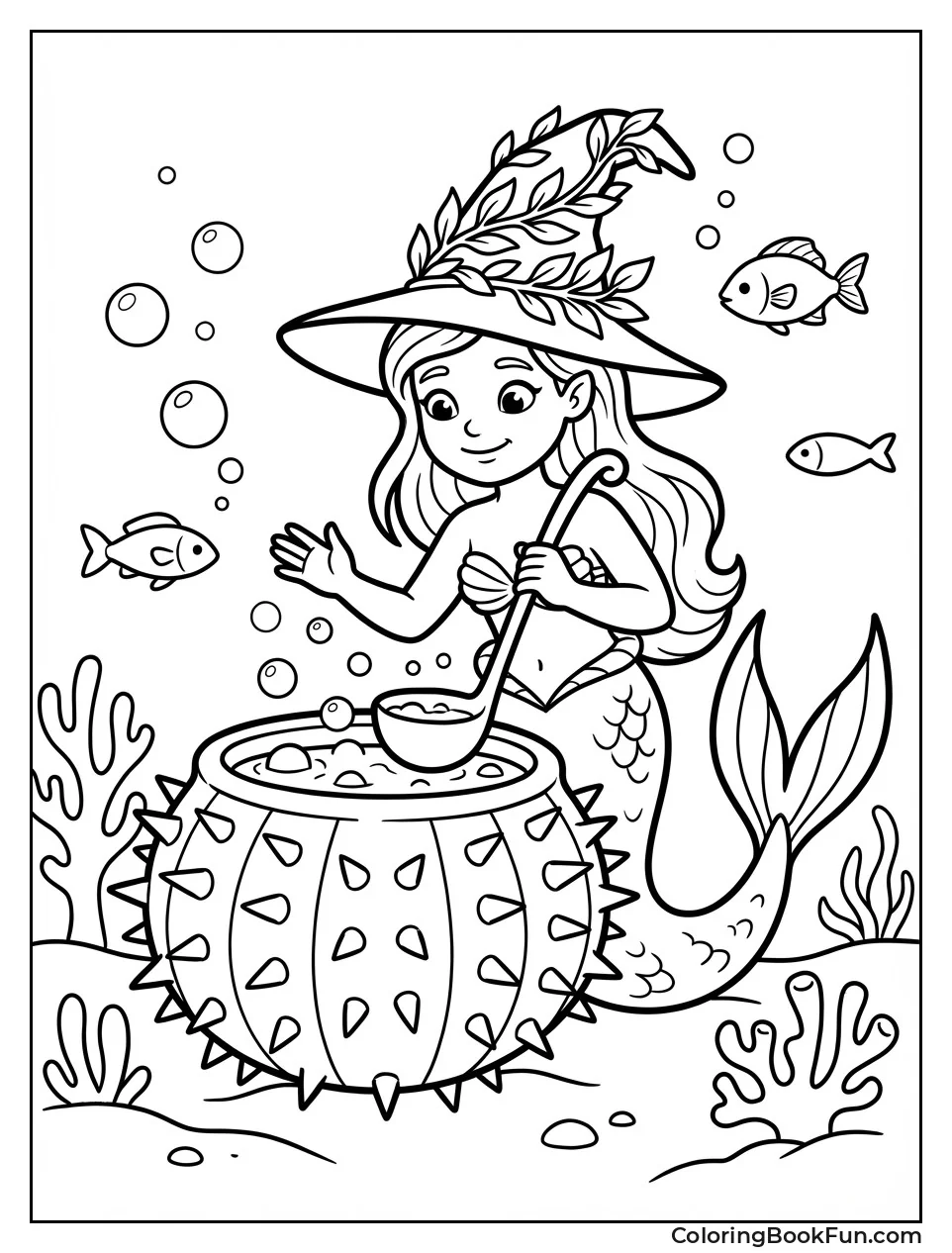Sea Witch Stirring Cauldron