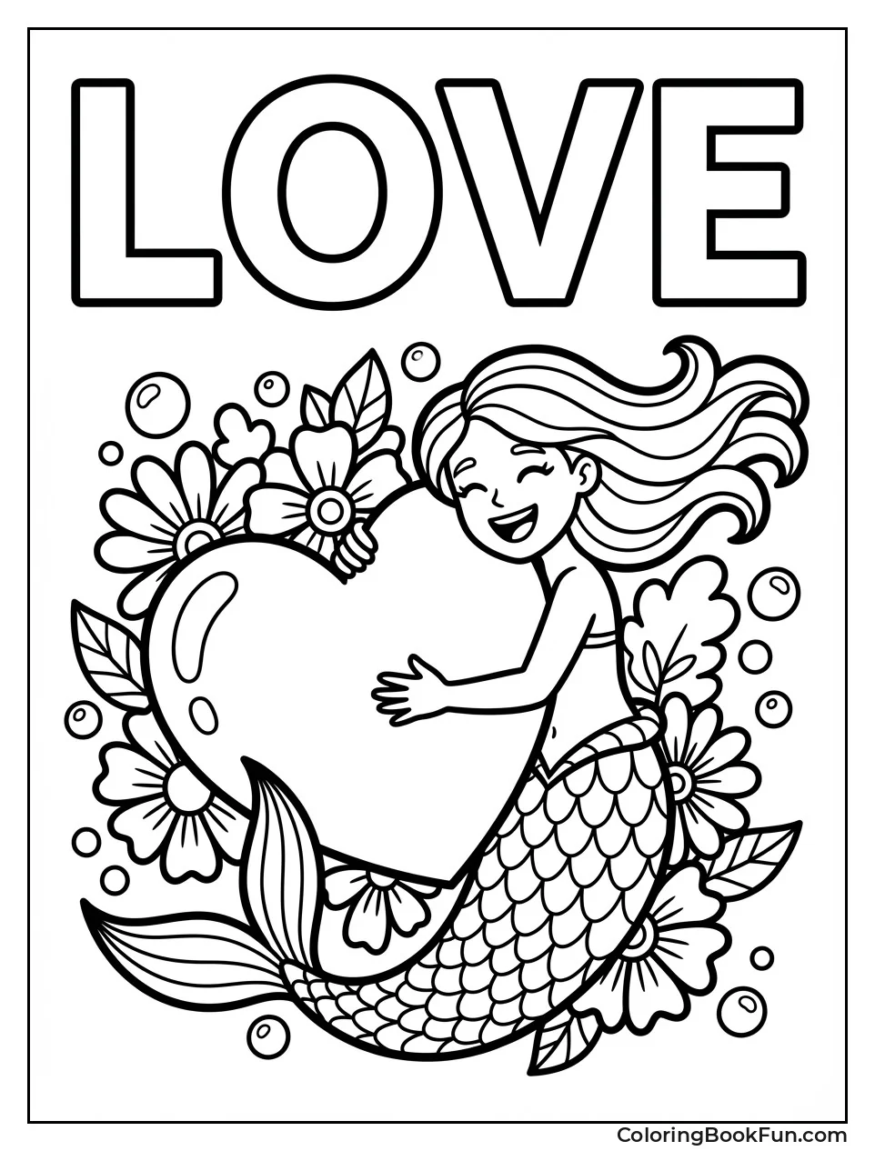 Mermaid Squeezing Big Heart