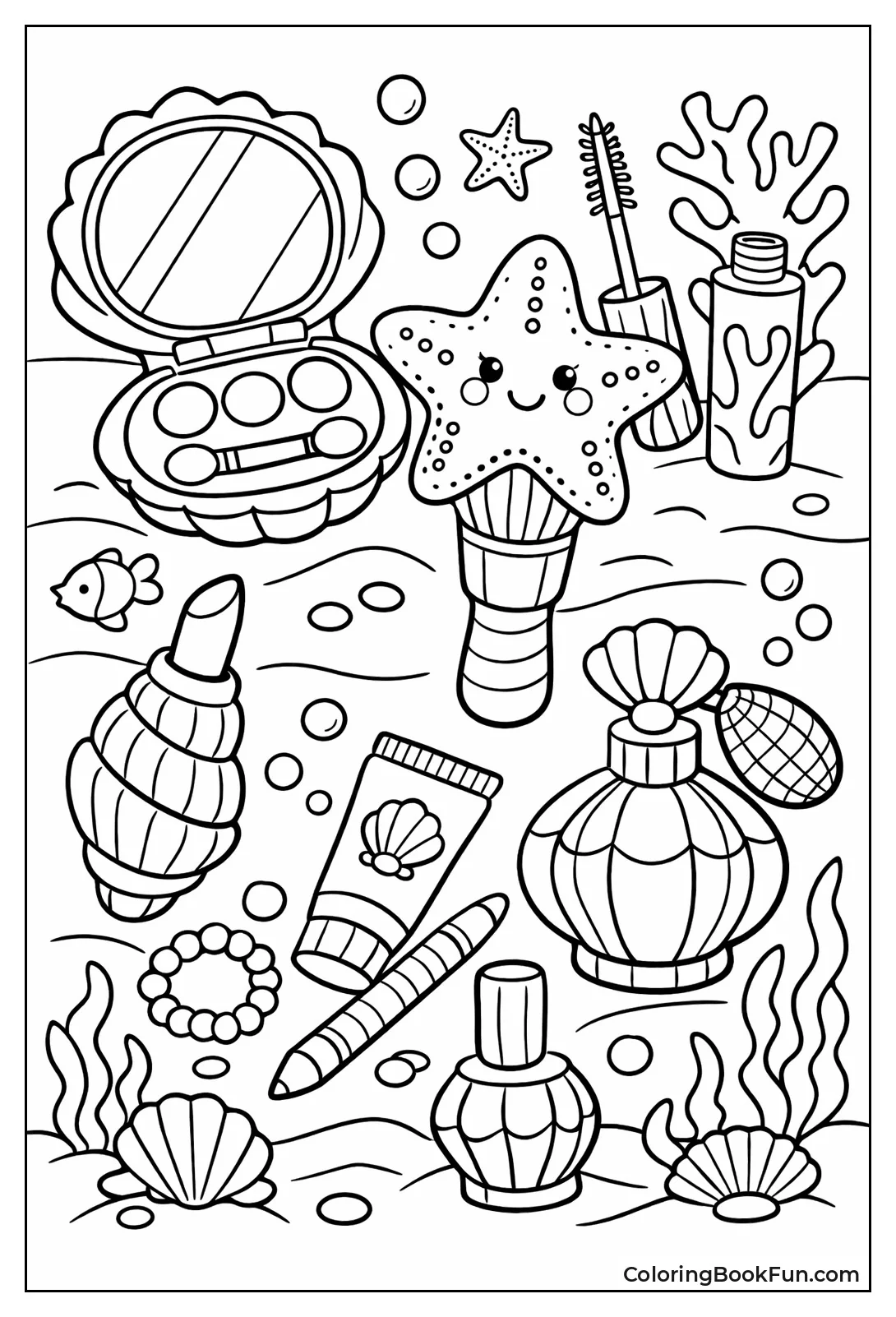 Mermaid Seashell Makeup Items