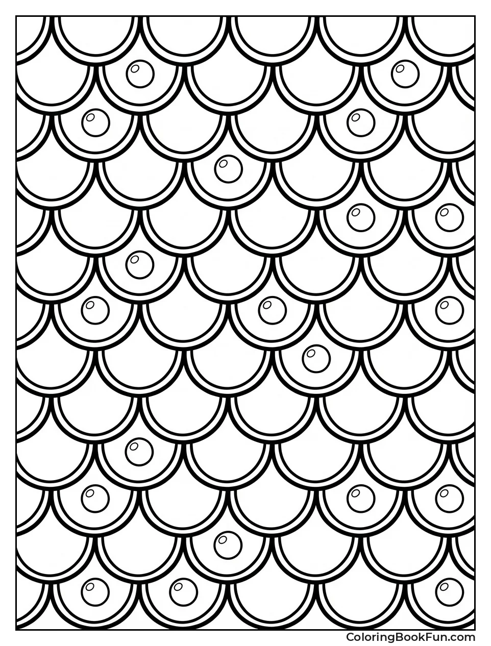 Detailed Mermaid Scales Pattern