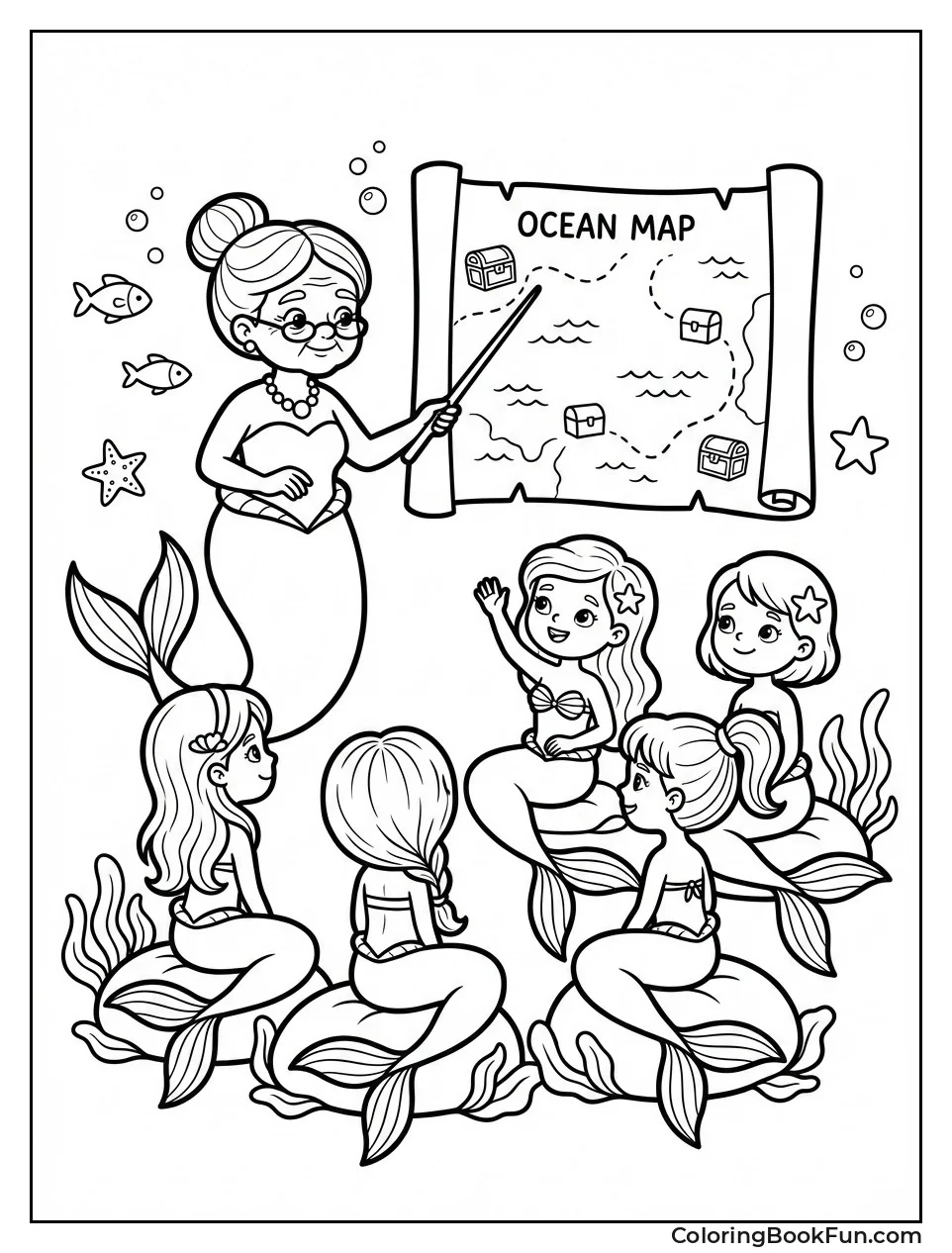 Young Mermaids in School
