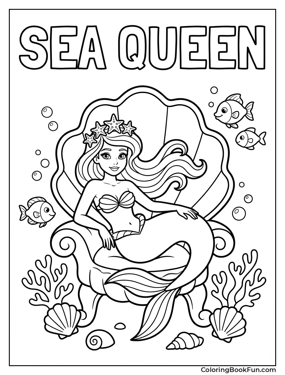 Queen on Seashell Throne