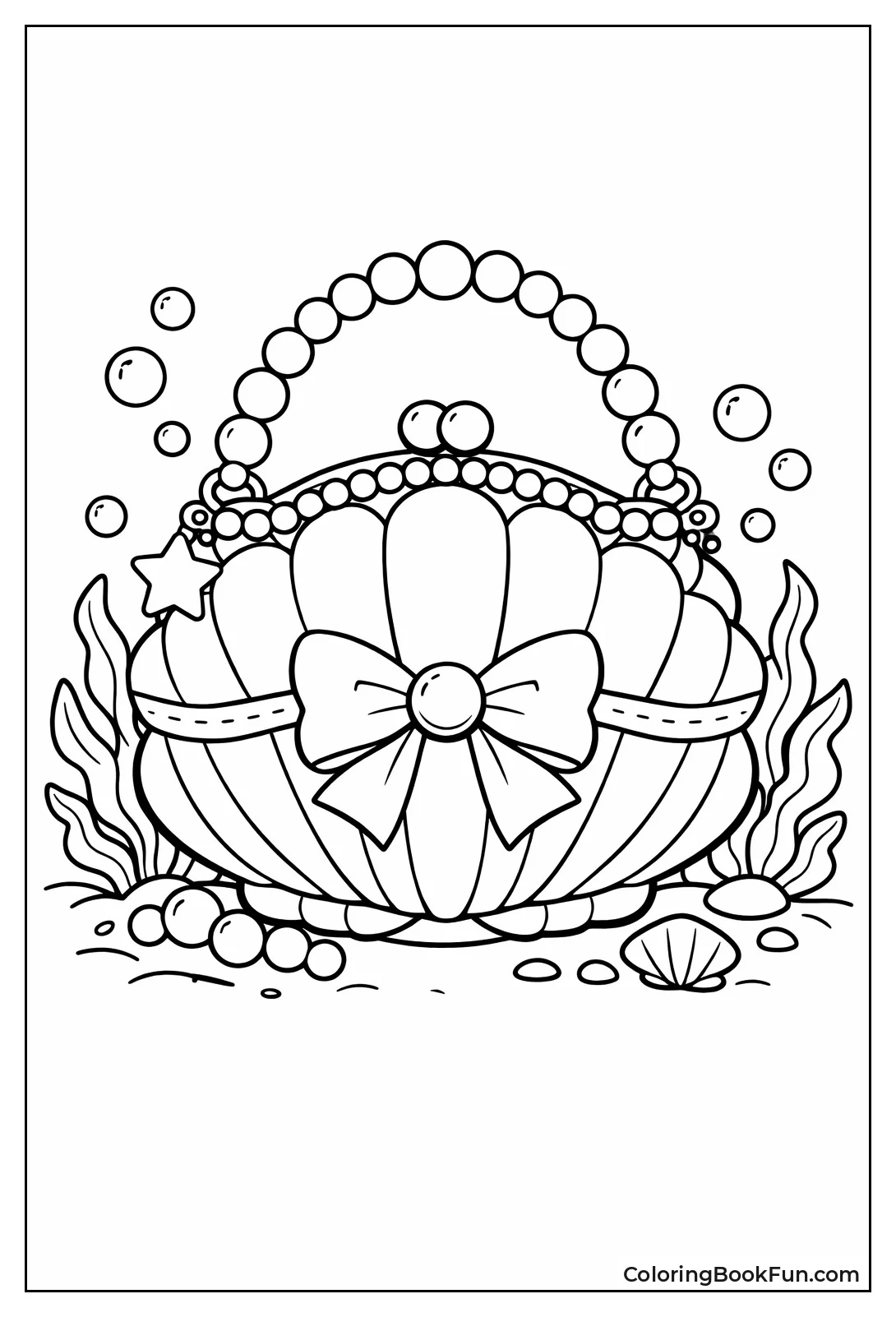 Mermaid Shell Purse Pearls