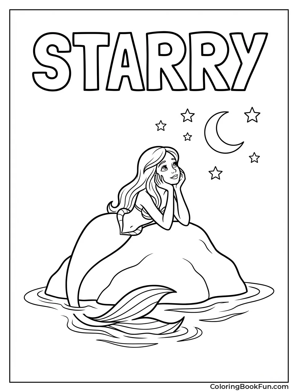 Mermaid Gazing at Stars