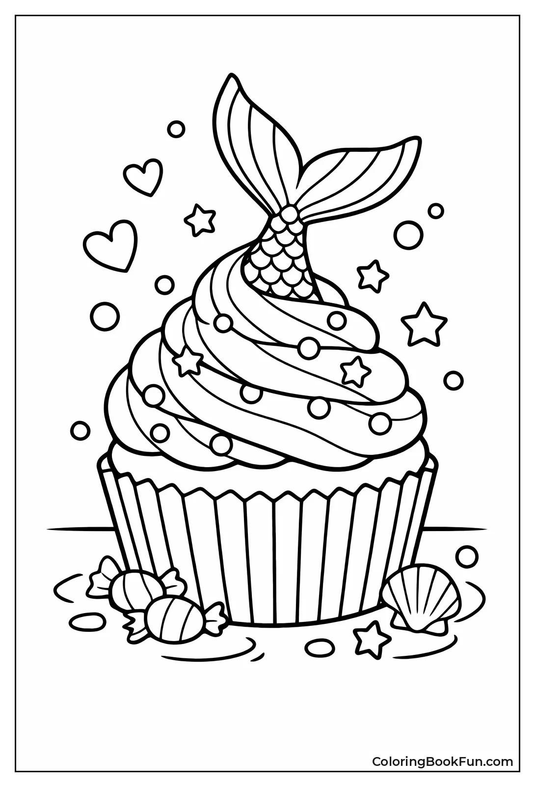 Mermaid Tail Cupcake