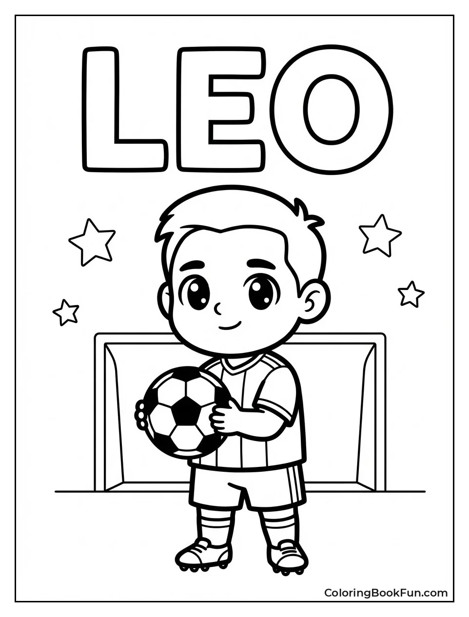Chibi Messi Holds Soccer Ball