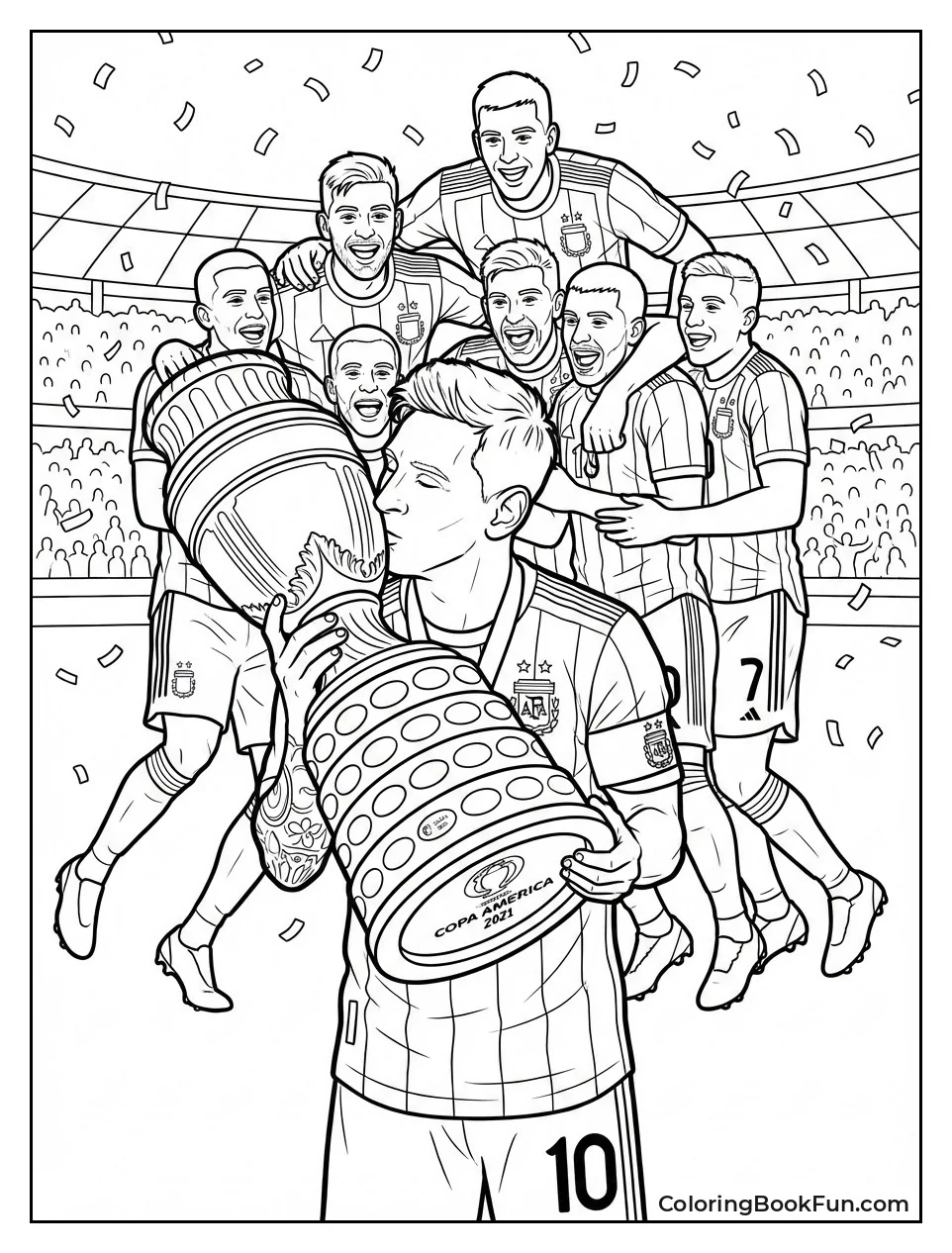 Messi Kisses Copa America Trophy