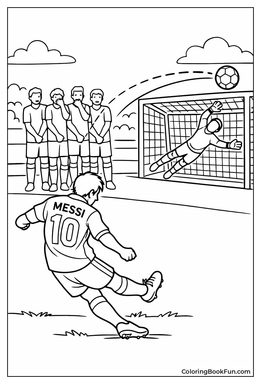 Messi Curves Free Kick