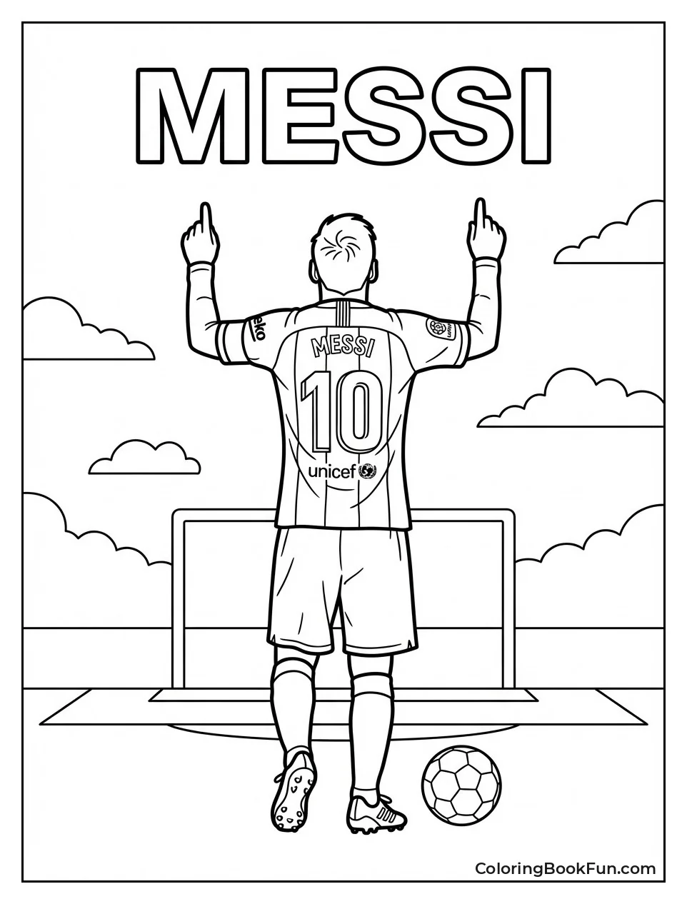 Messi Points to Sky