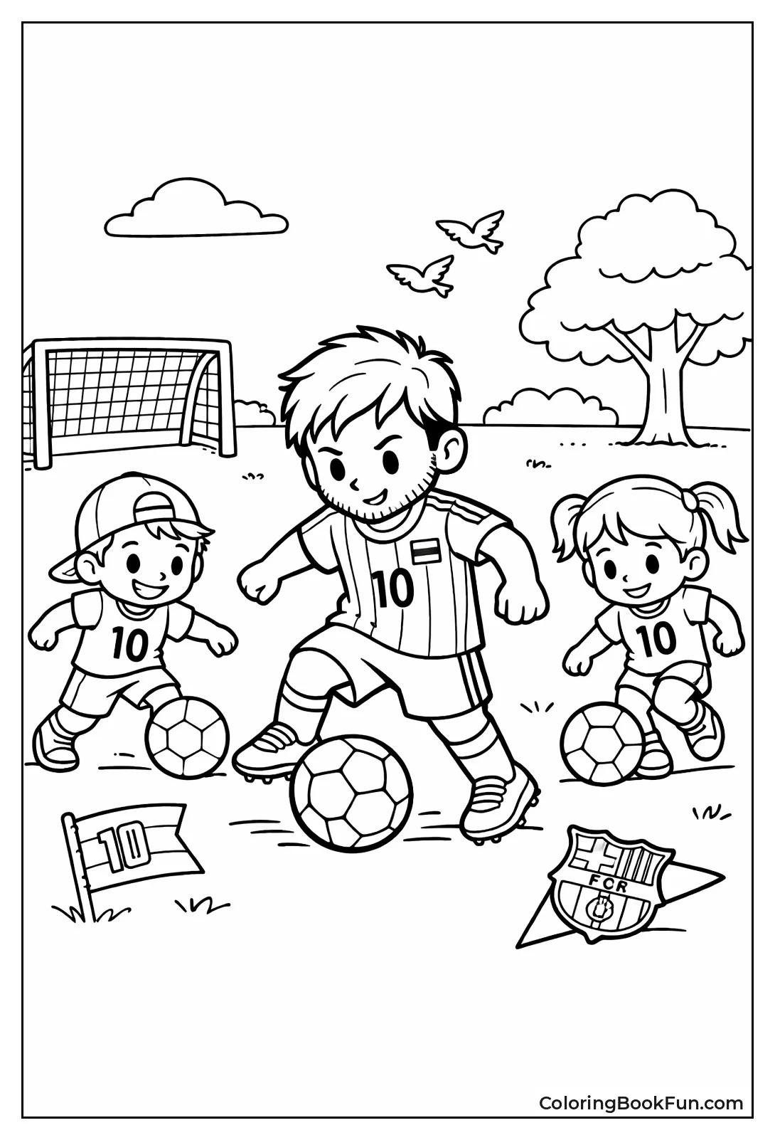 Kids Copy Messi's Dribble