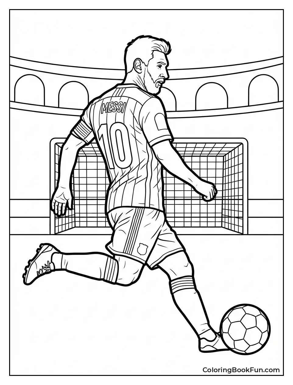 Realistic Messi Photo Outline