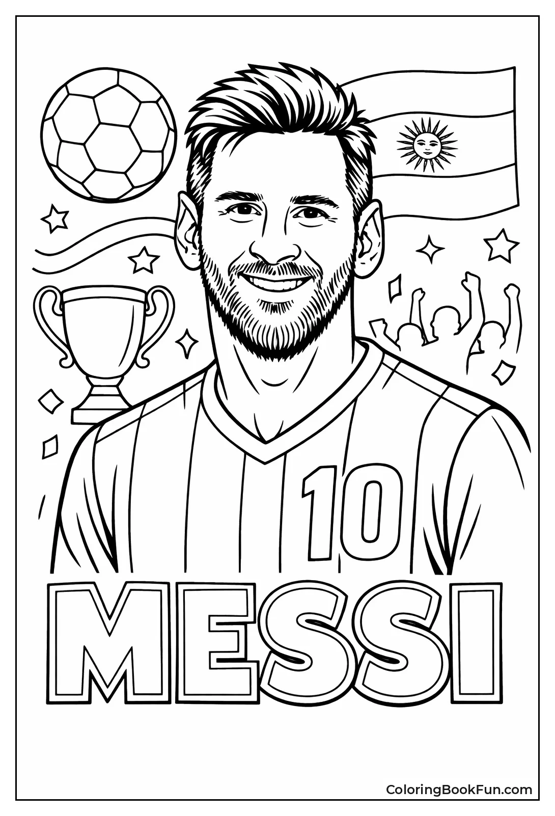 Messi Portrait in Jersey