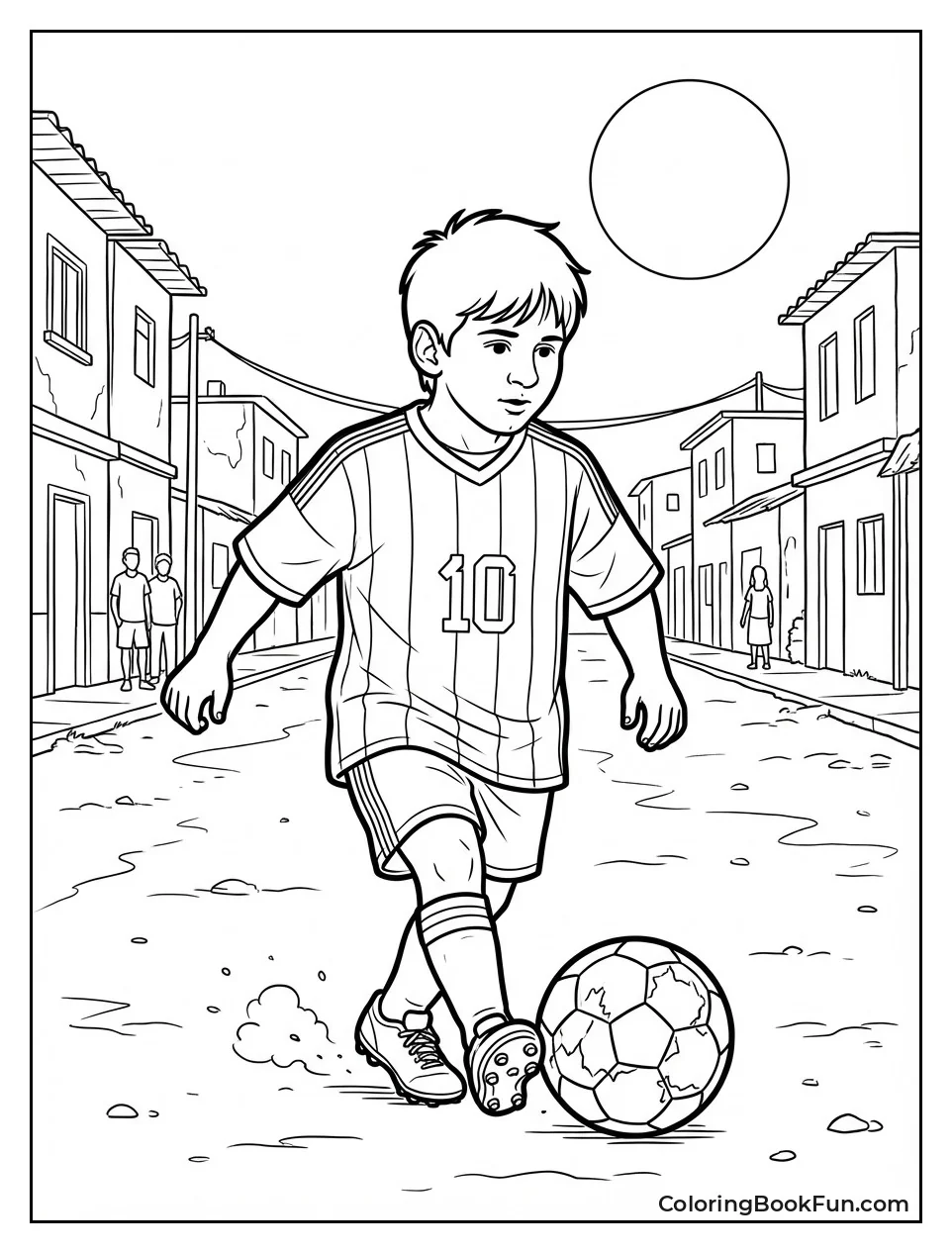 Young Messi Plays in Streets