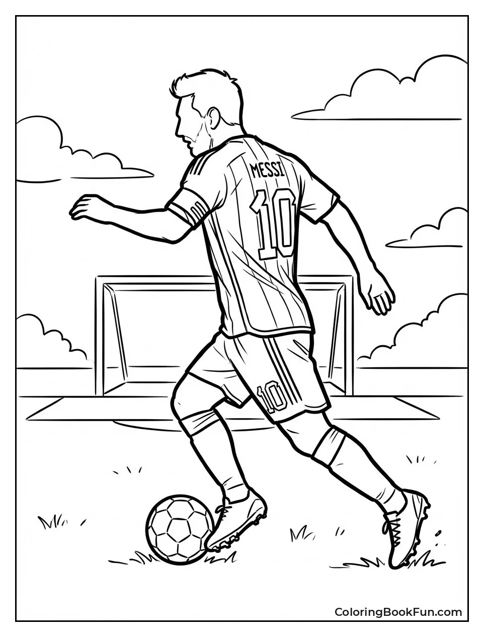 Sketch of Action Messi