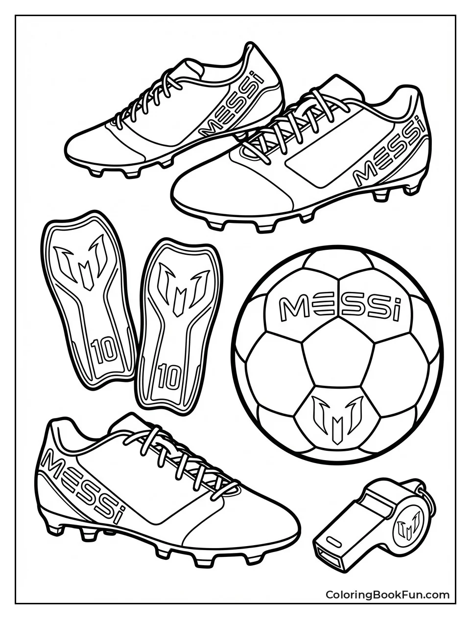 Messi Soccer Gear Collage