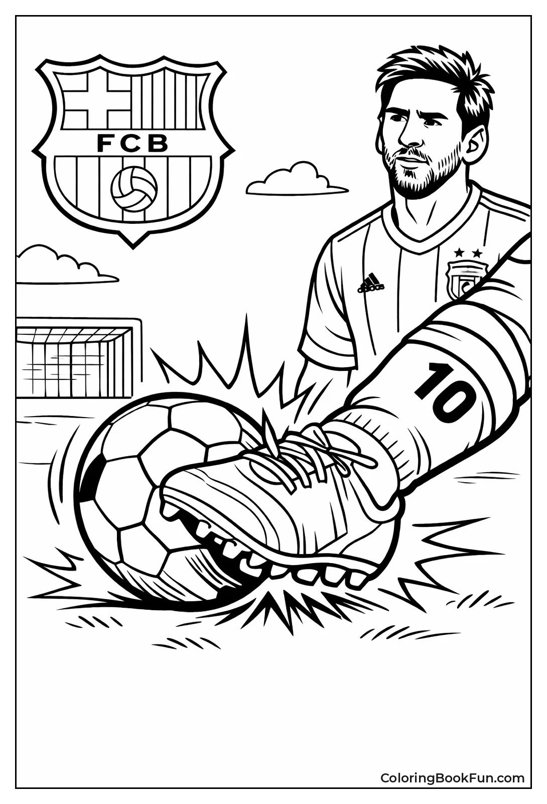 Messi's Left Foot Hits Ball