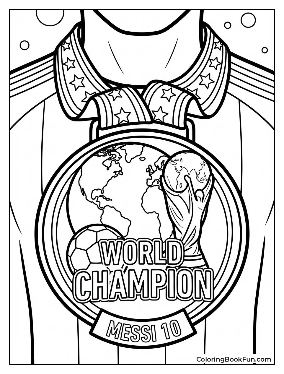 Messi Wears World Cup Medal