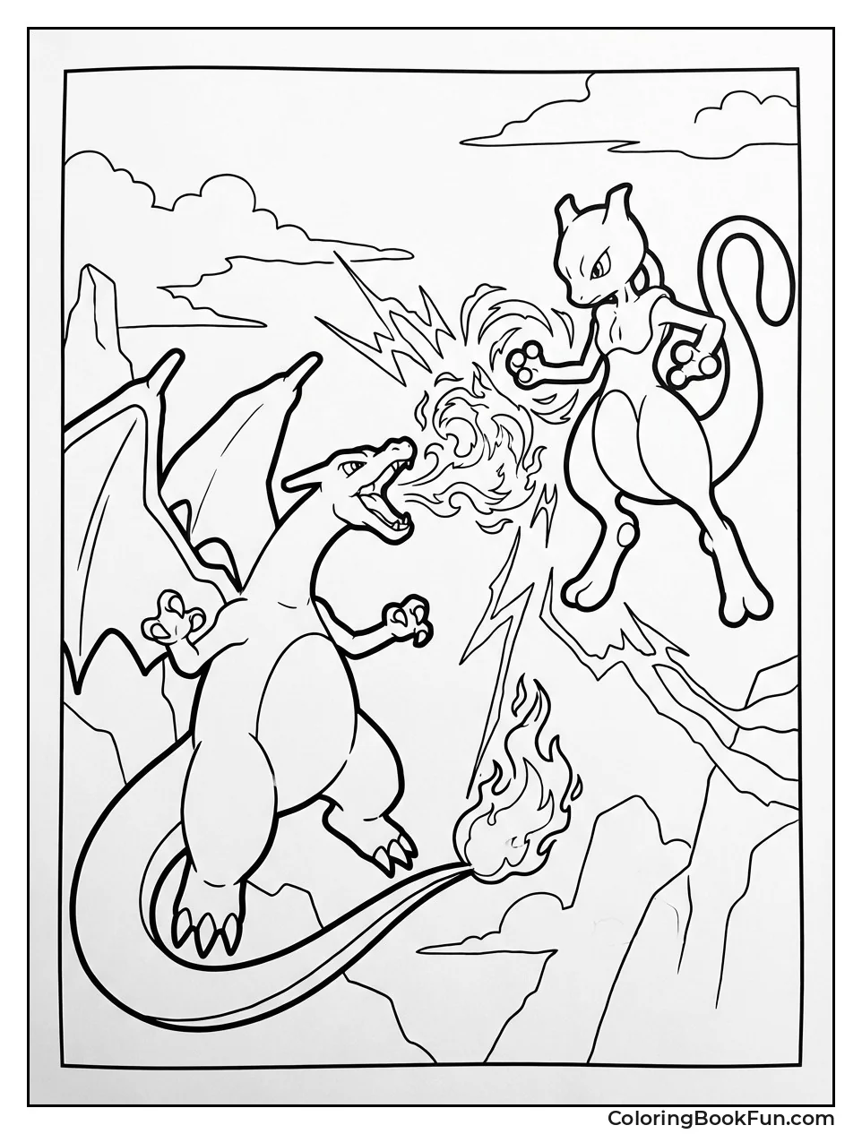 Mewtwo Fights Charizard